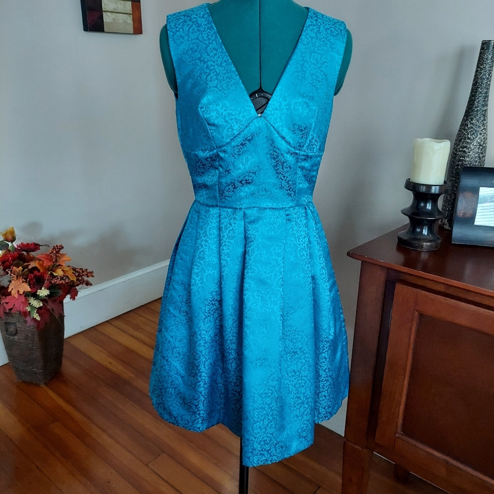 Brocade Fit & Flare Cocktail Dress